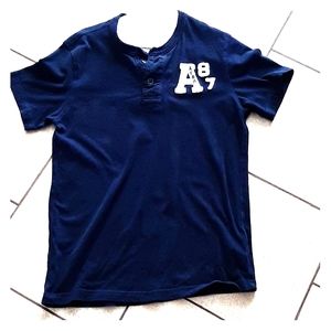 Dark blue aeropostale button up t shirt